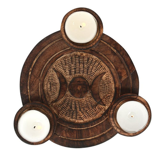 Triple Moon Tealight Candle Holder N/A