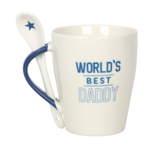 World's Best Daddy Ceramic Mug and Spoon Set N/A