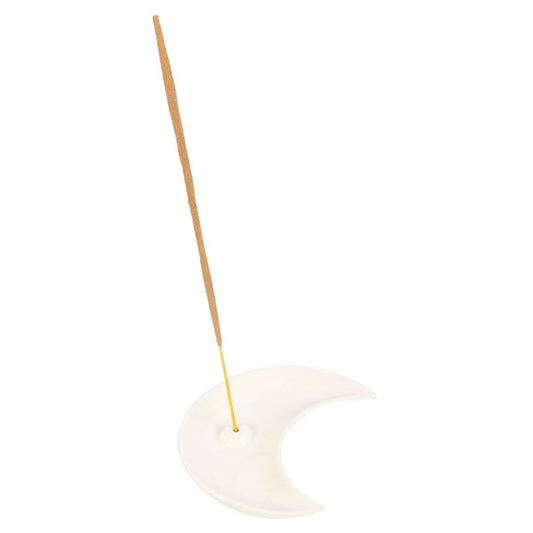 White Crescent Moon Incense Stick Holder N/A