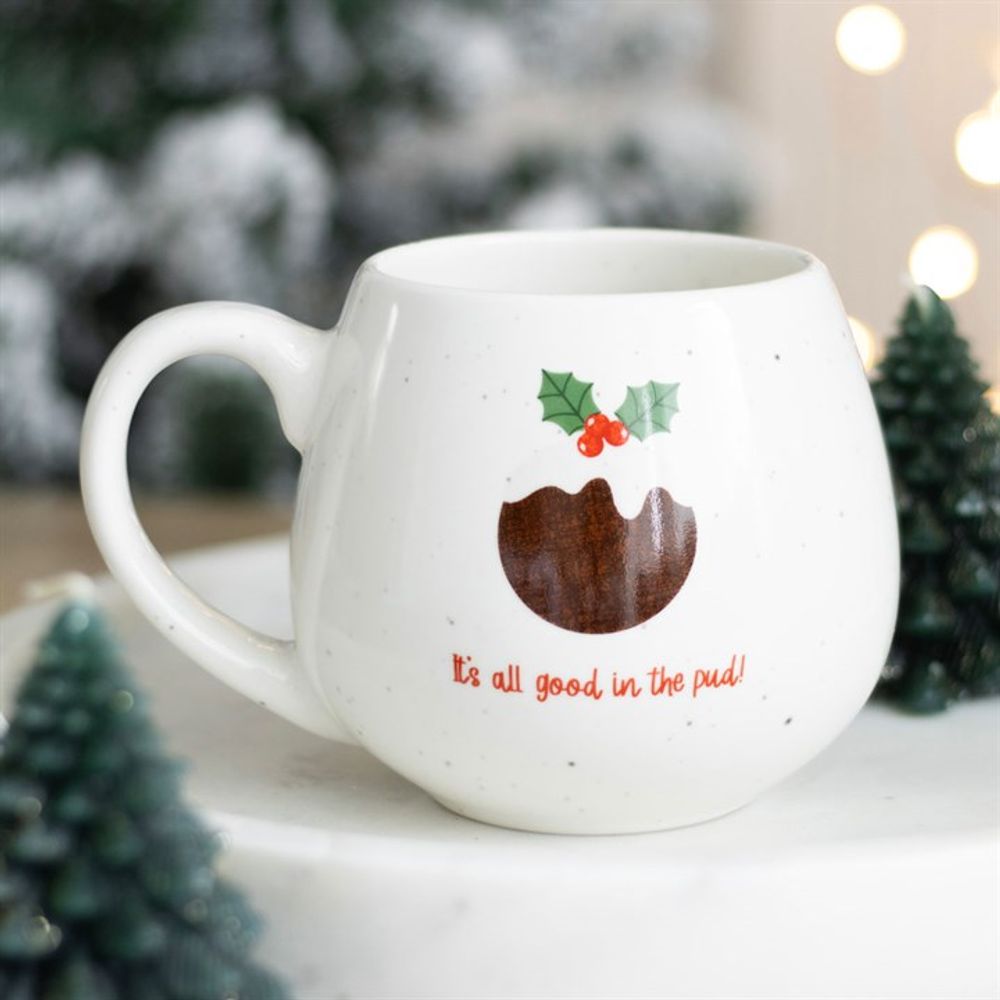 All Good in the Pud Rounded Christmas Mug N/A