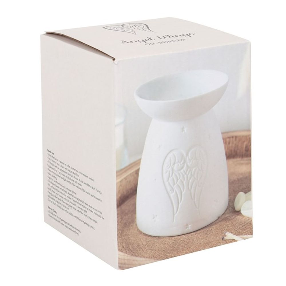 White Ceramic Angel Wings Oil Burner N/A