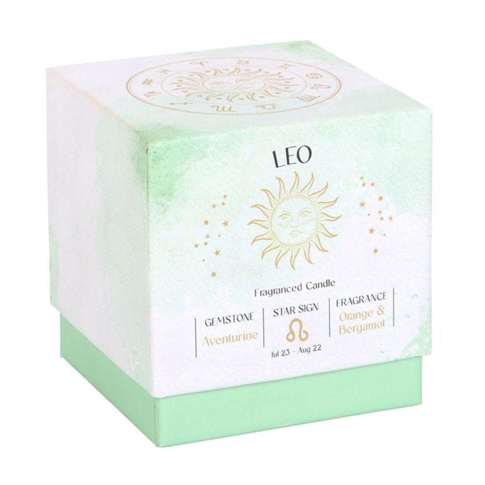 Leo Orange & Bergamot Gemstone Zodiac Candle N/A