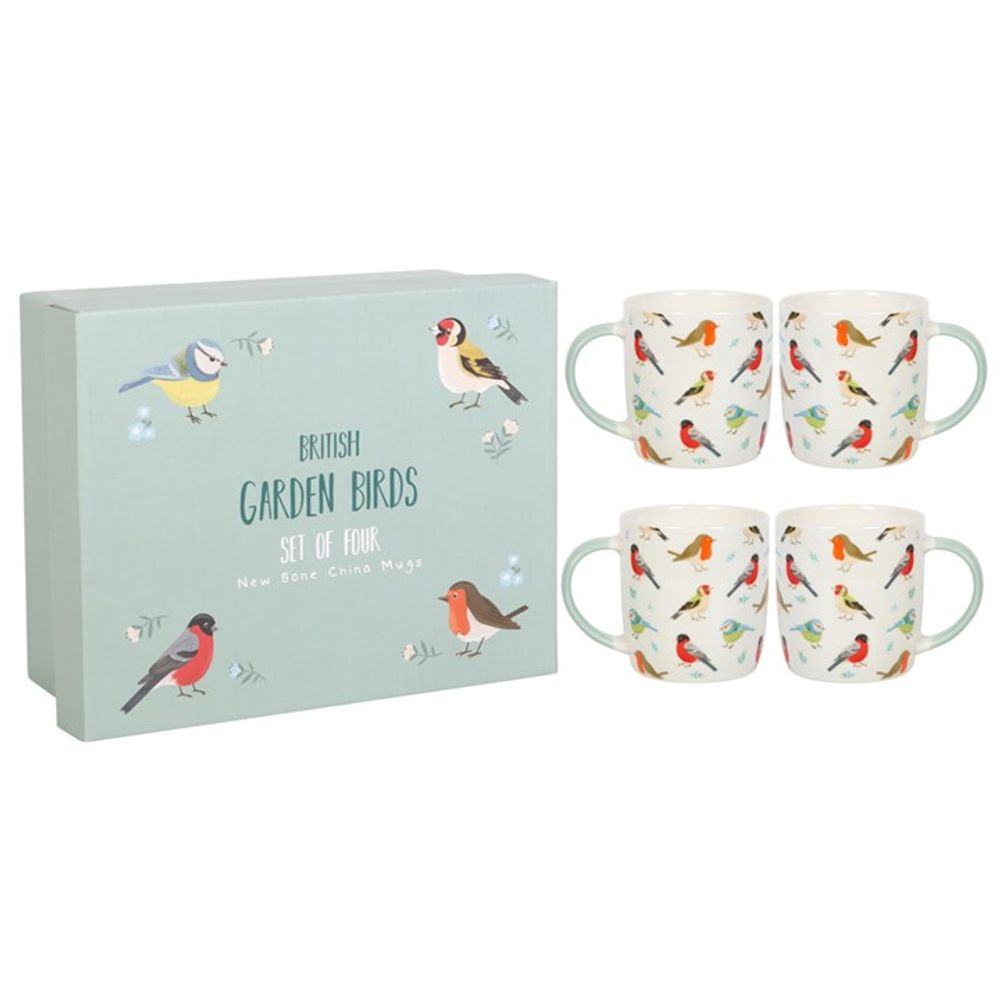 Set of 4 Garden Bird Mugs N/A