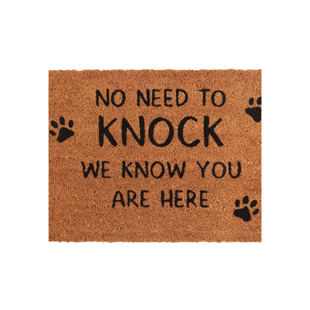 Natural No Need To Knock Dog Doormat N/A