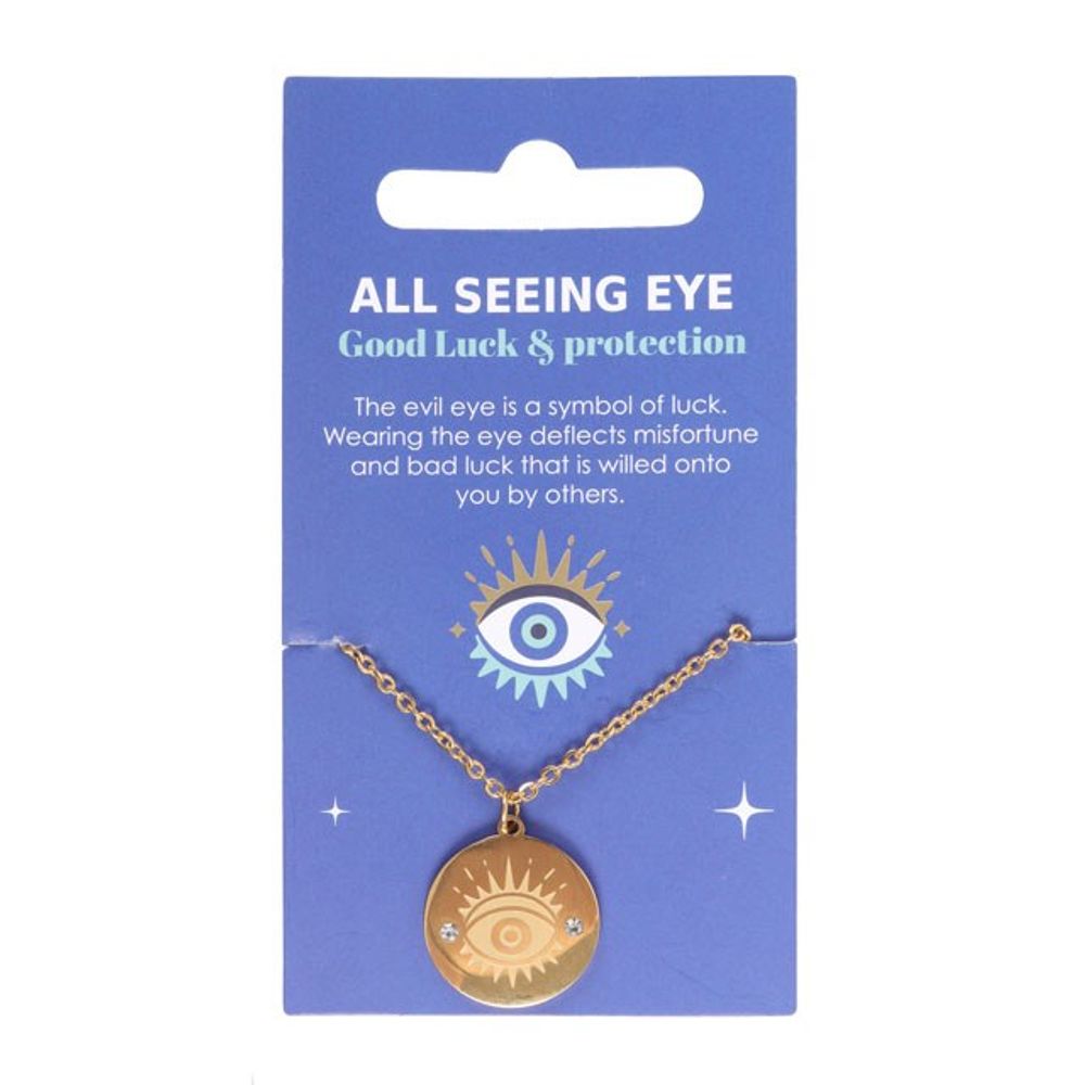 Gold Toned All Seeing Eye Necklace N/A