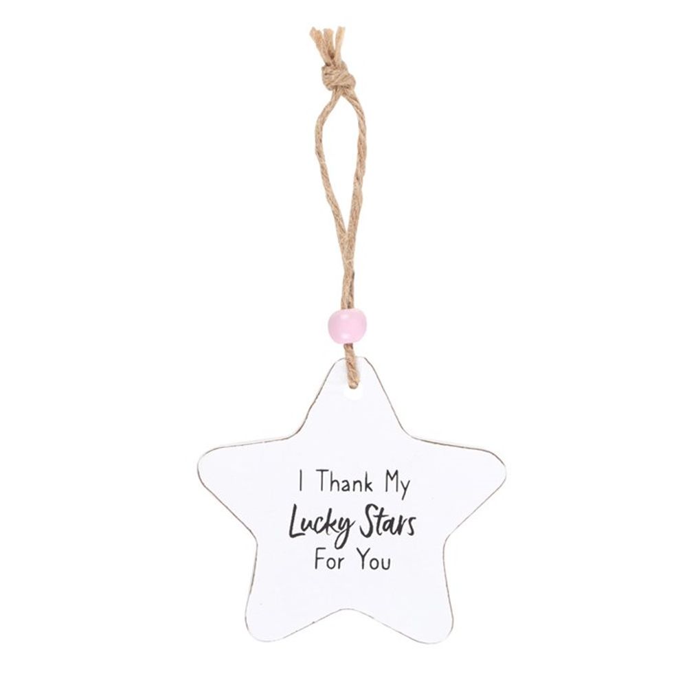 I Thank My Lucky Stars Hanging Star Sentiment Sign N/A