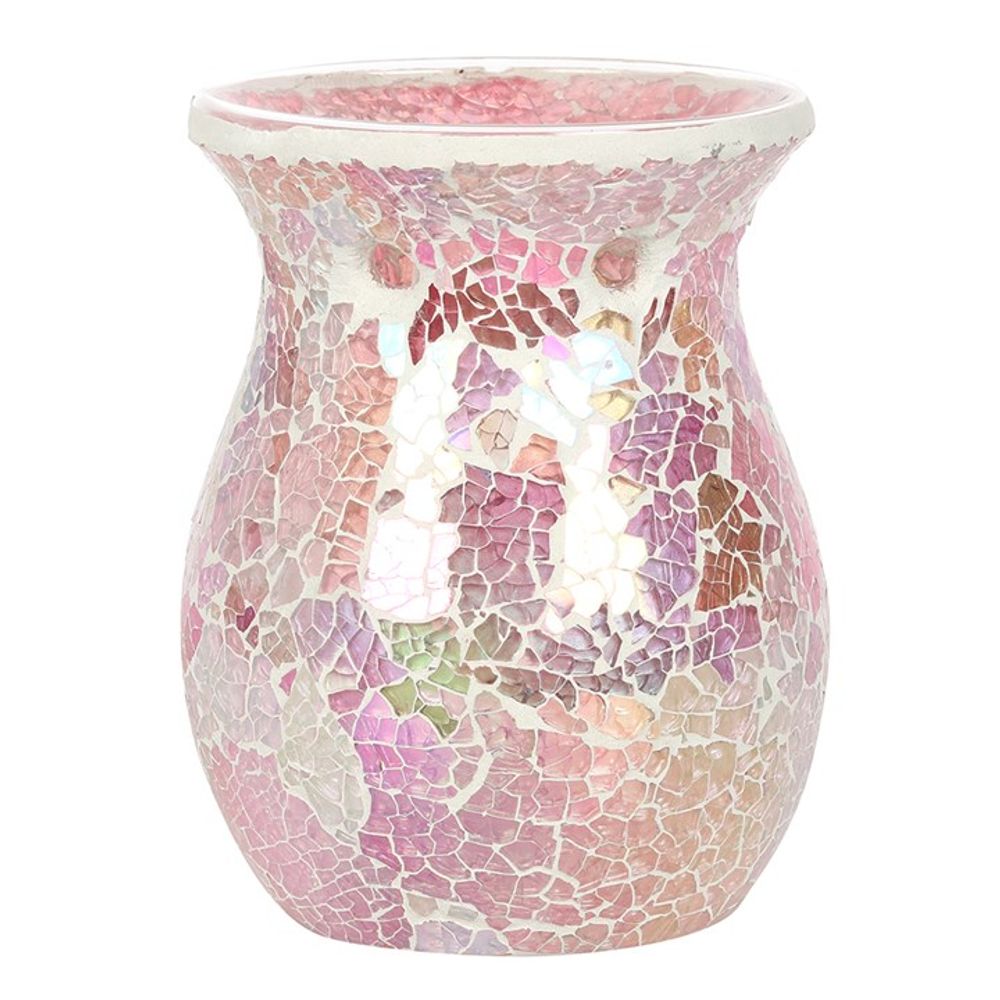 Large Pink Iridescent Crackle Oil Burner N/A