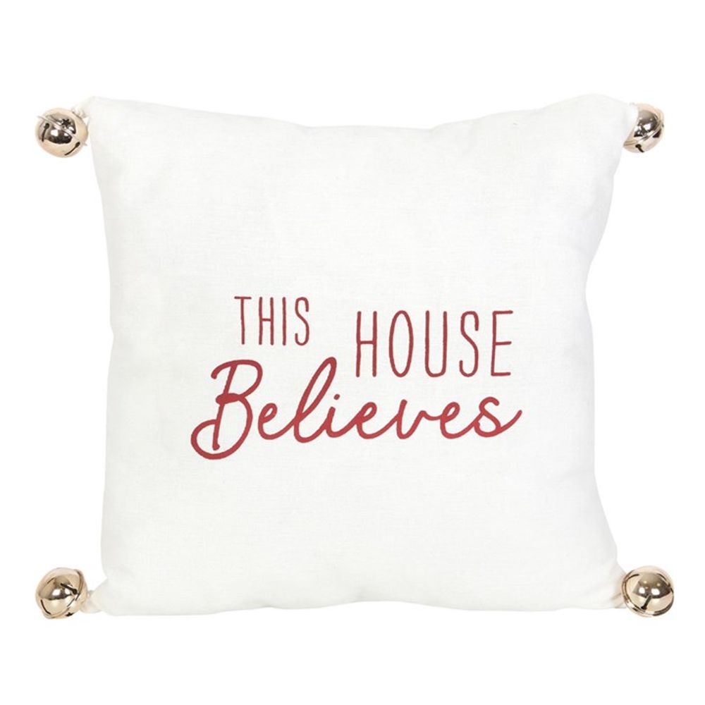 35cm This House Believes Cushion with Bells N/A