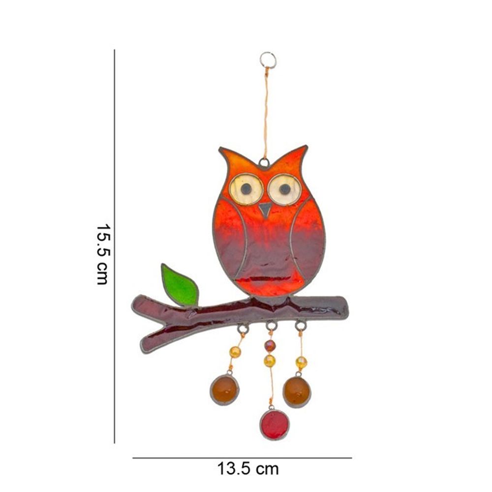 Owl On A Branch Suncatcher N/A