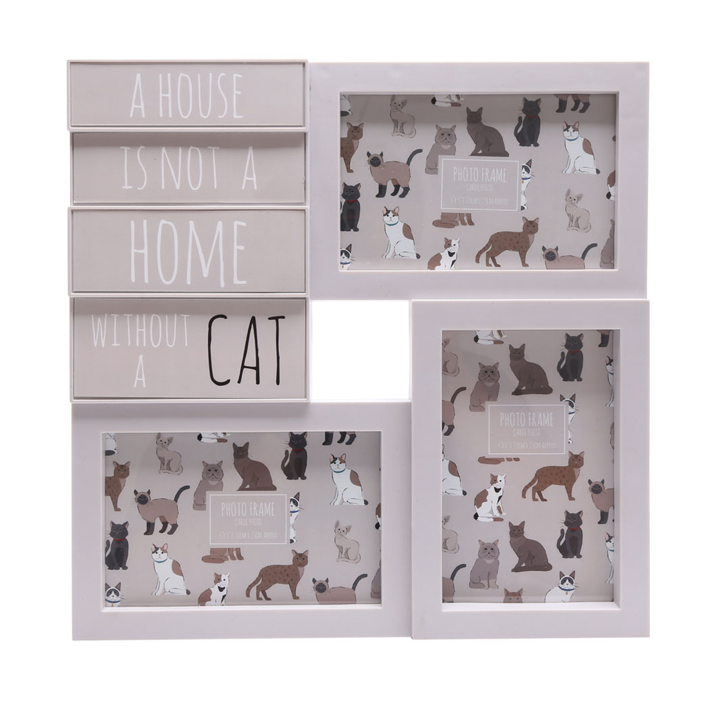 29cm Cat Multi Photo Frame N/A