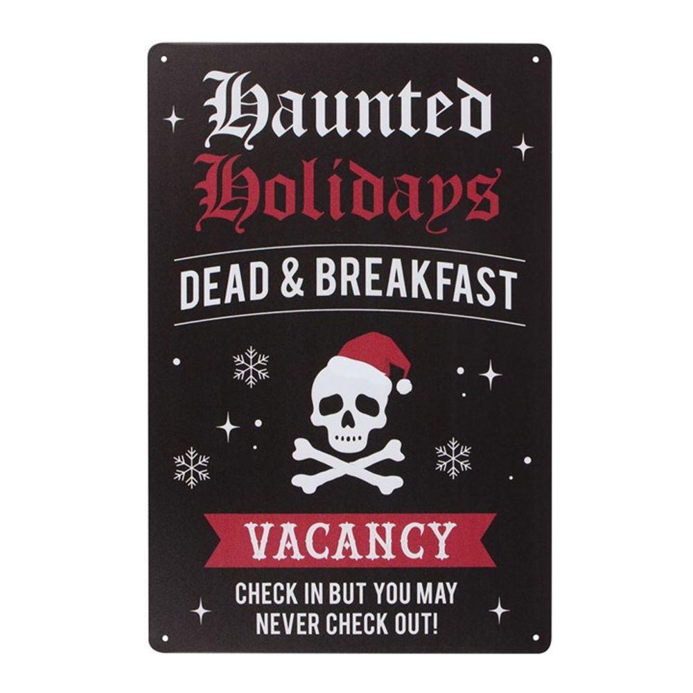 Haunted Holidays Metal Sign N/A