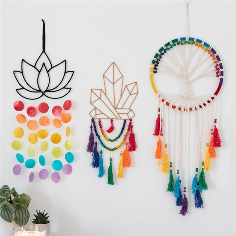 100cm Rainbow Beaded Tree of Life Dreamcatcher N/A