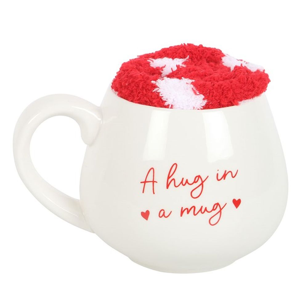 Hug in a Mug Heart Mug and Socks Set N/A