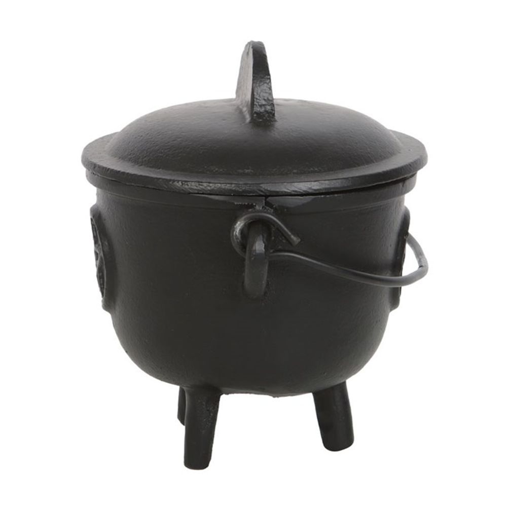 11cm Cast Iron Cauldron with Pentagram N/A