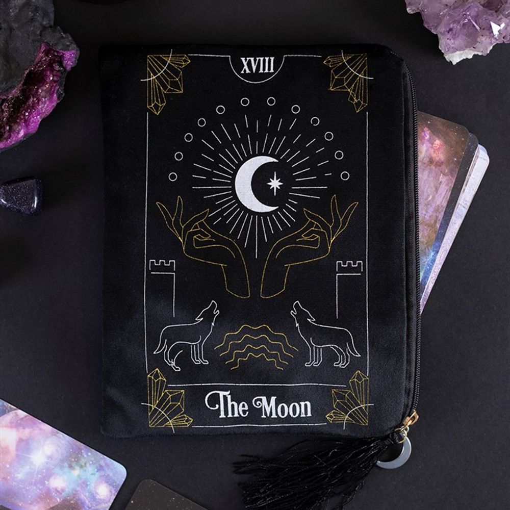 The Moon Tarot Card Zippered Bag N/A