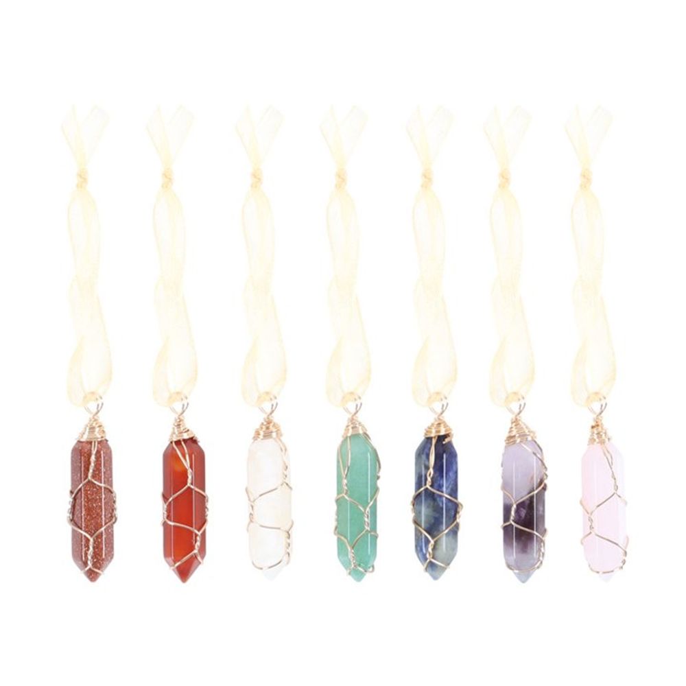 Set of 7 Hanging Crystal Tree Decorations N/A