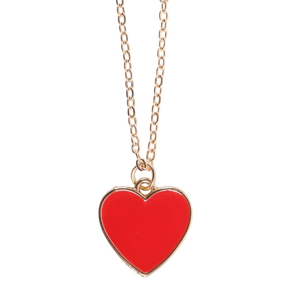 Bestie Enamel Heart Necklace Greeting Card N/A