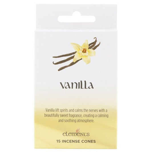 Set of 12 Packets of Elements Vanilla Incense Cones N/A