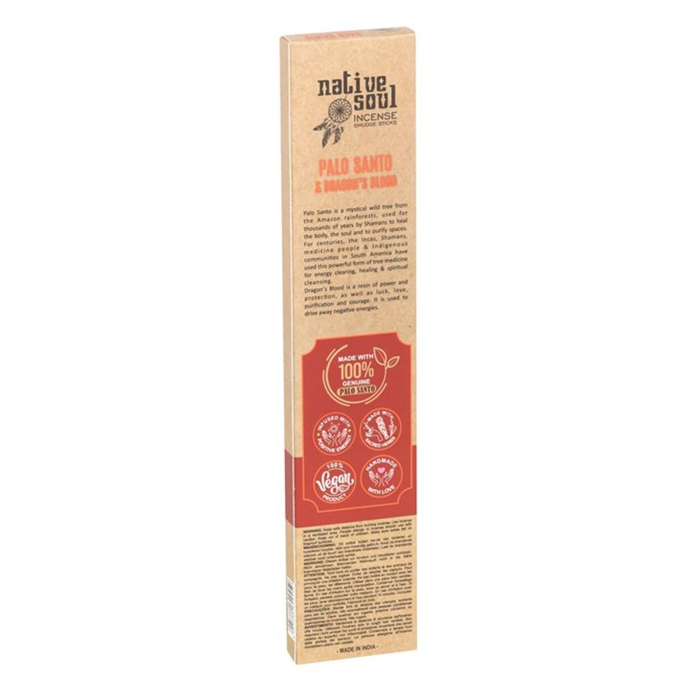 Set of 12 Palo Santo and Dragon's Blood Smudge Incense Sticks N/A