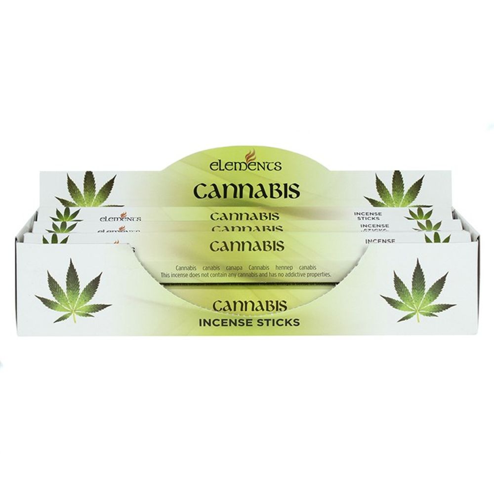 Set of 6 Packets of Elements Cannabis Incense Sticks N/A