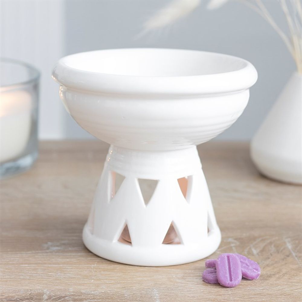 Off White Deep Bowl Oil Burner N/A