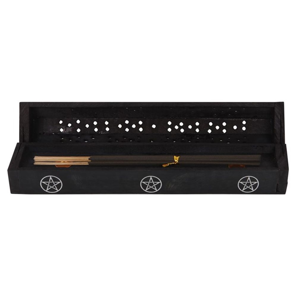 Pentagram Wooden Black Pepper Incense Box Set N/A