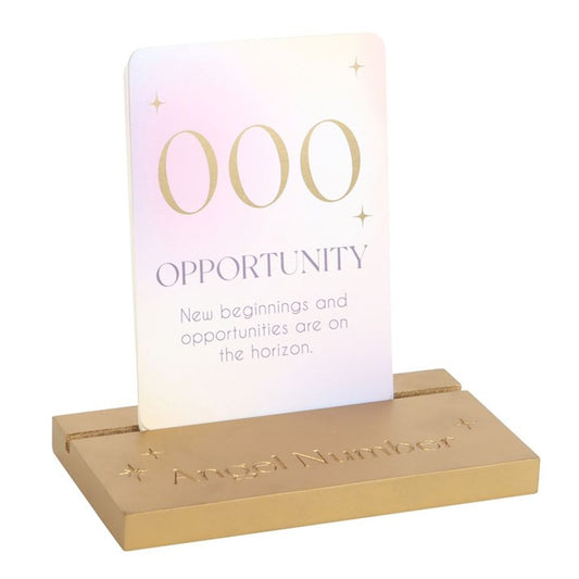 Angel Number Affirmation Cards with Wooden Stand N/A