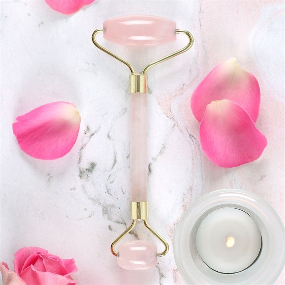 Rose Quartz Dual Ended Face Roller N/A