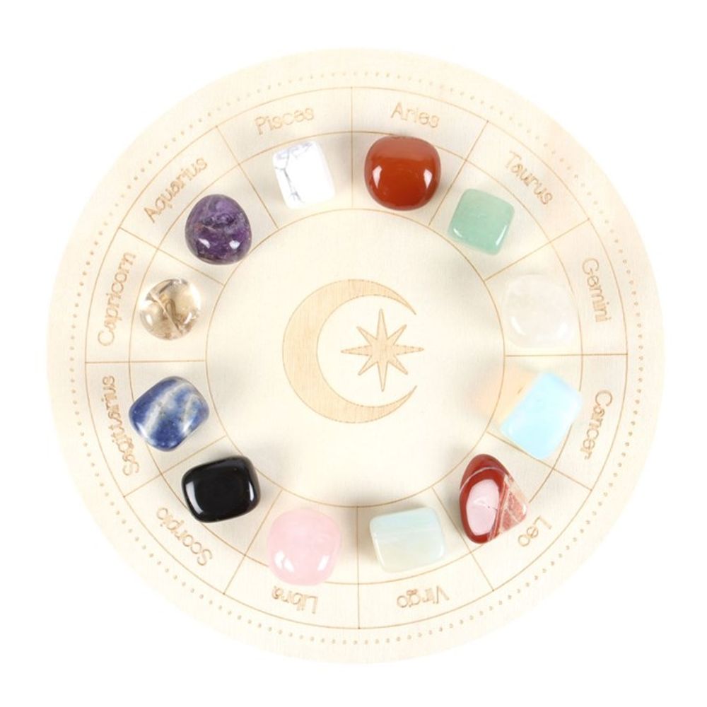 Astrology Wheel Crystal Grid Set N/A