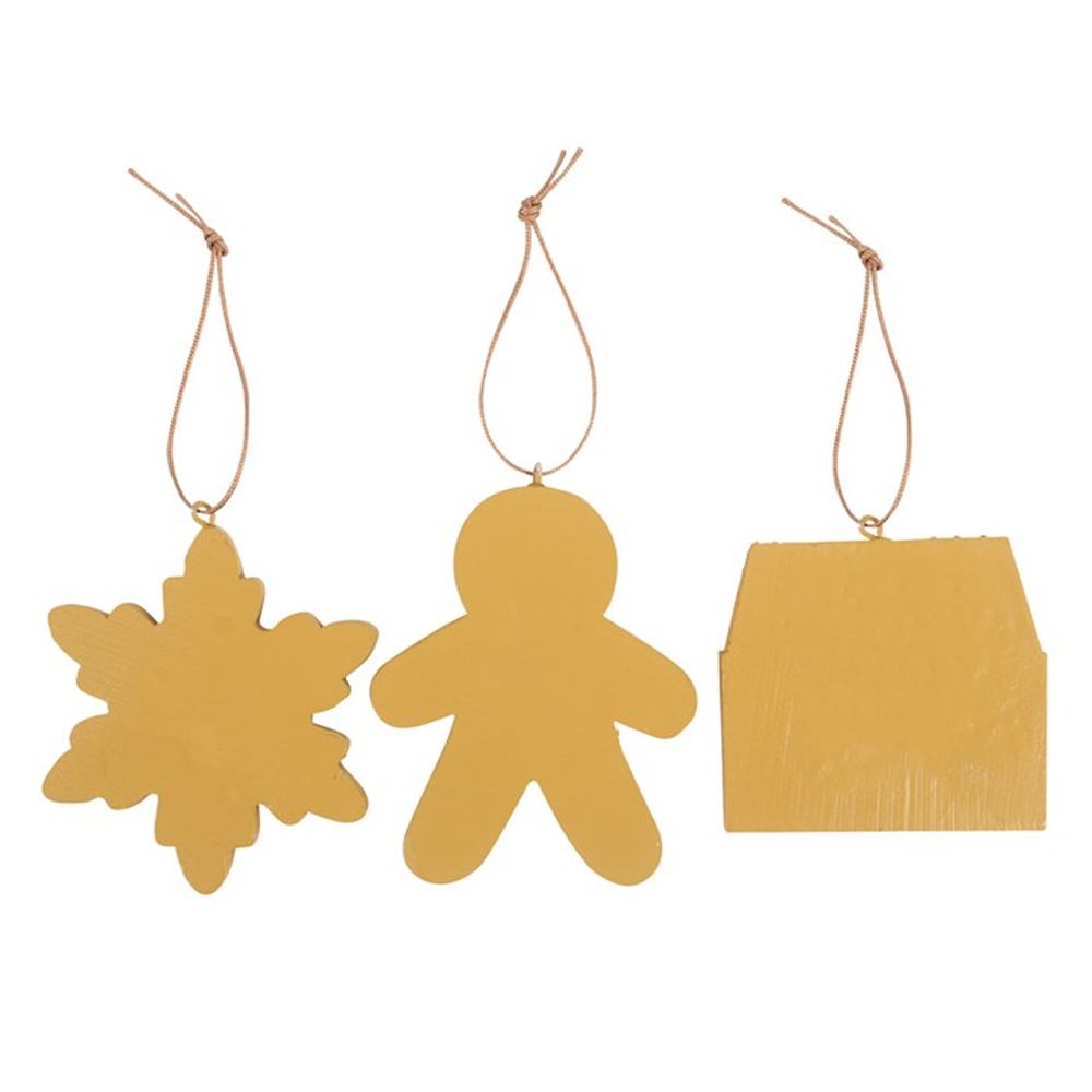 Set of 3 Hanging Gingerbread Decorations N/A