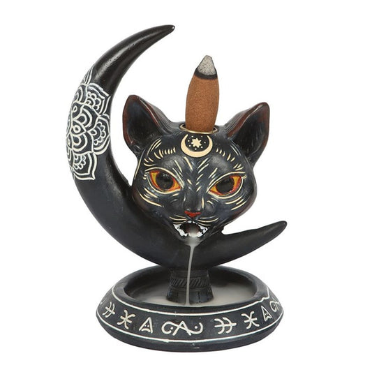 Black Cat Moon Backflow Incense Burner N/A