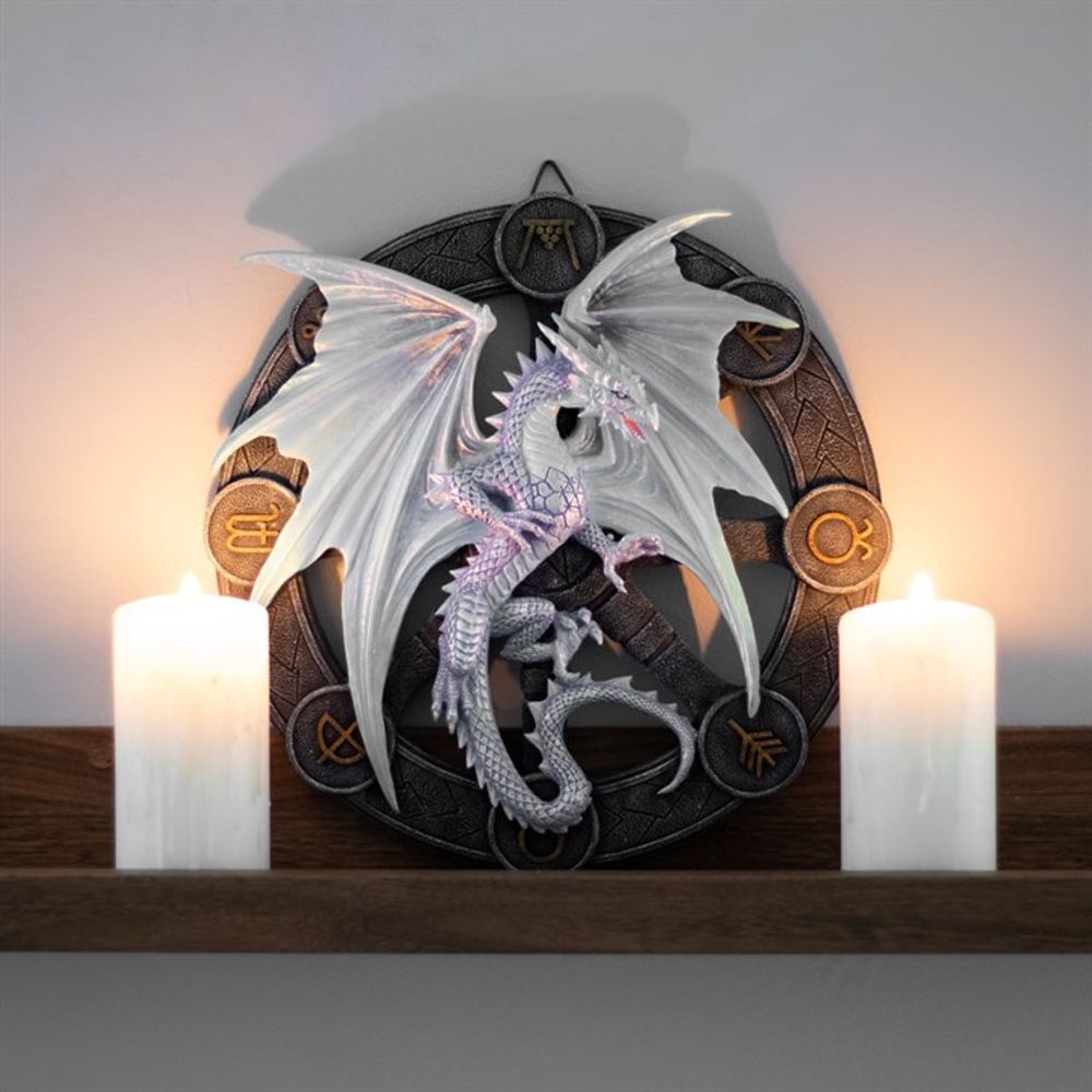 Yule Dragon Resin Wall Plaque by Anne Stokes N/A