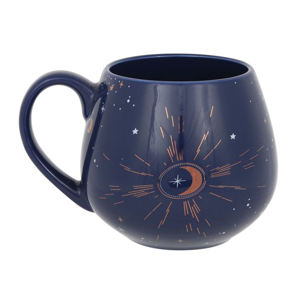 Blue Crescent Moon Rounded Mug N/A