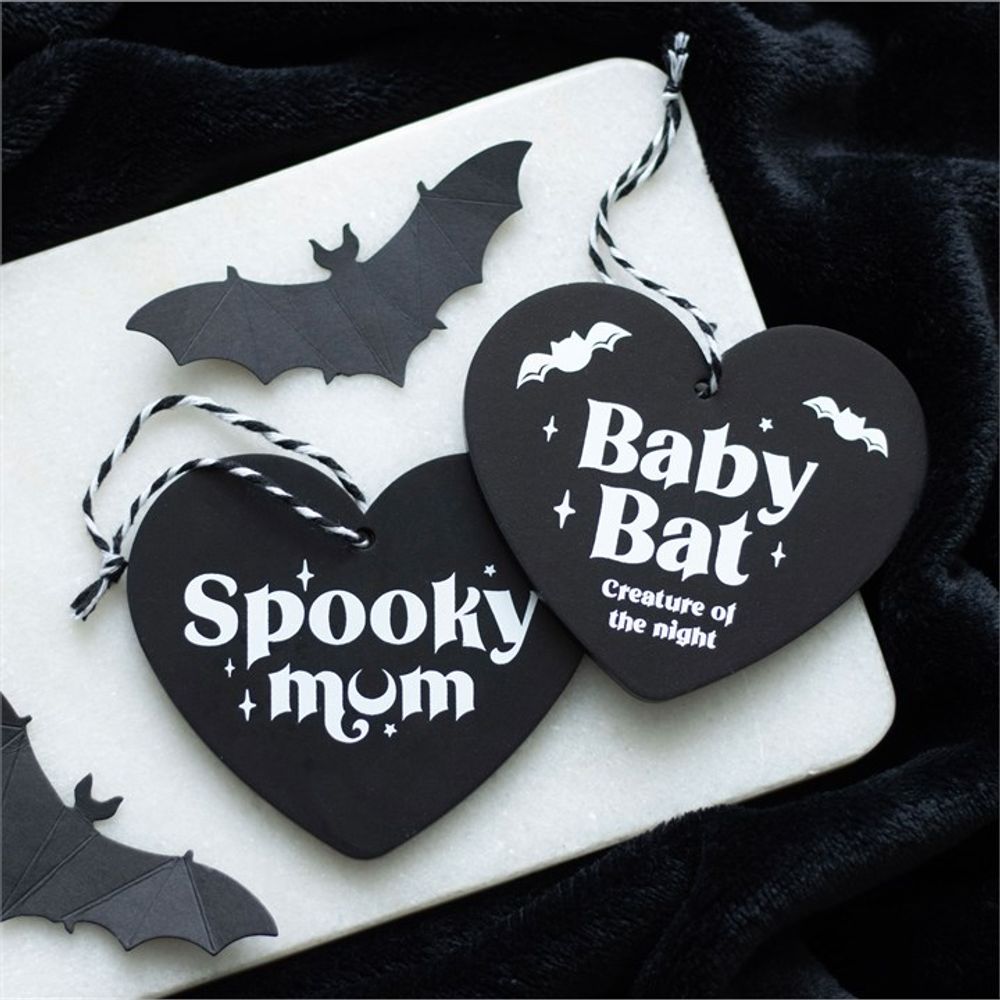 Baby Bat Hanging Heart Sign N/A