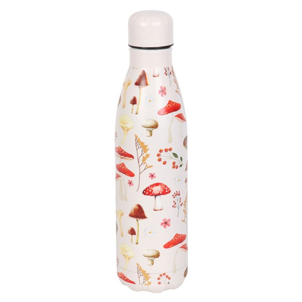 All Over Mushroom Print Metal Water Bottle N/A