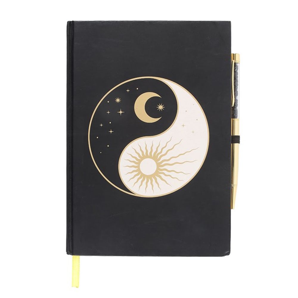 Yin Yang Journal with Black Obsidian Pen N/A