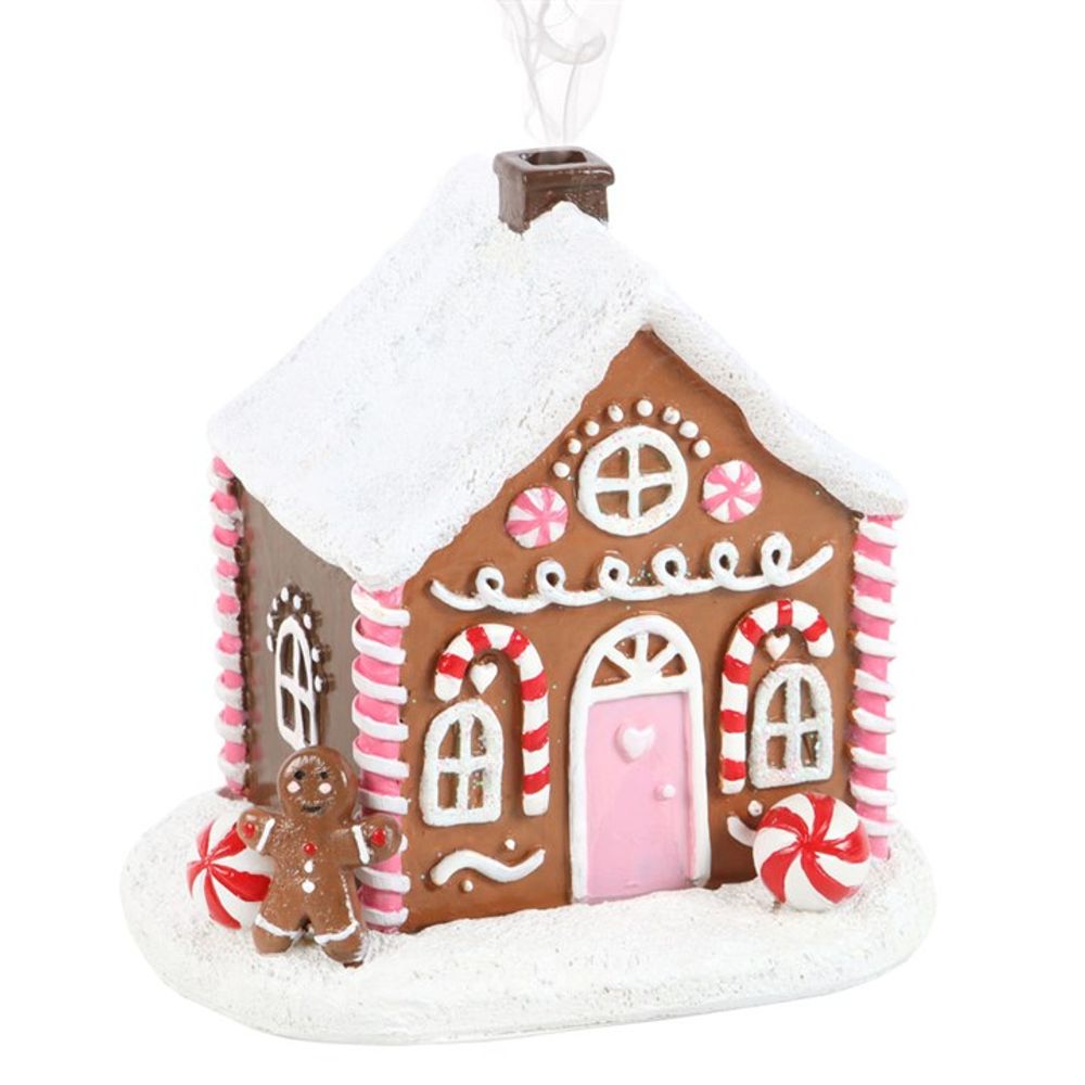 Pink Gingerbread House Incense Cone Burner N/A