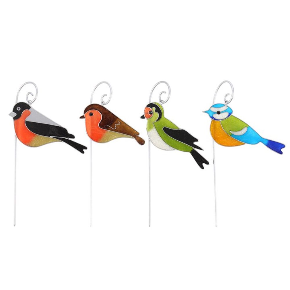 Set of 12 British Garden Birds Suncatcher Stakes N/A