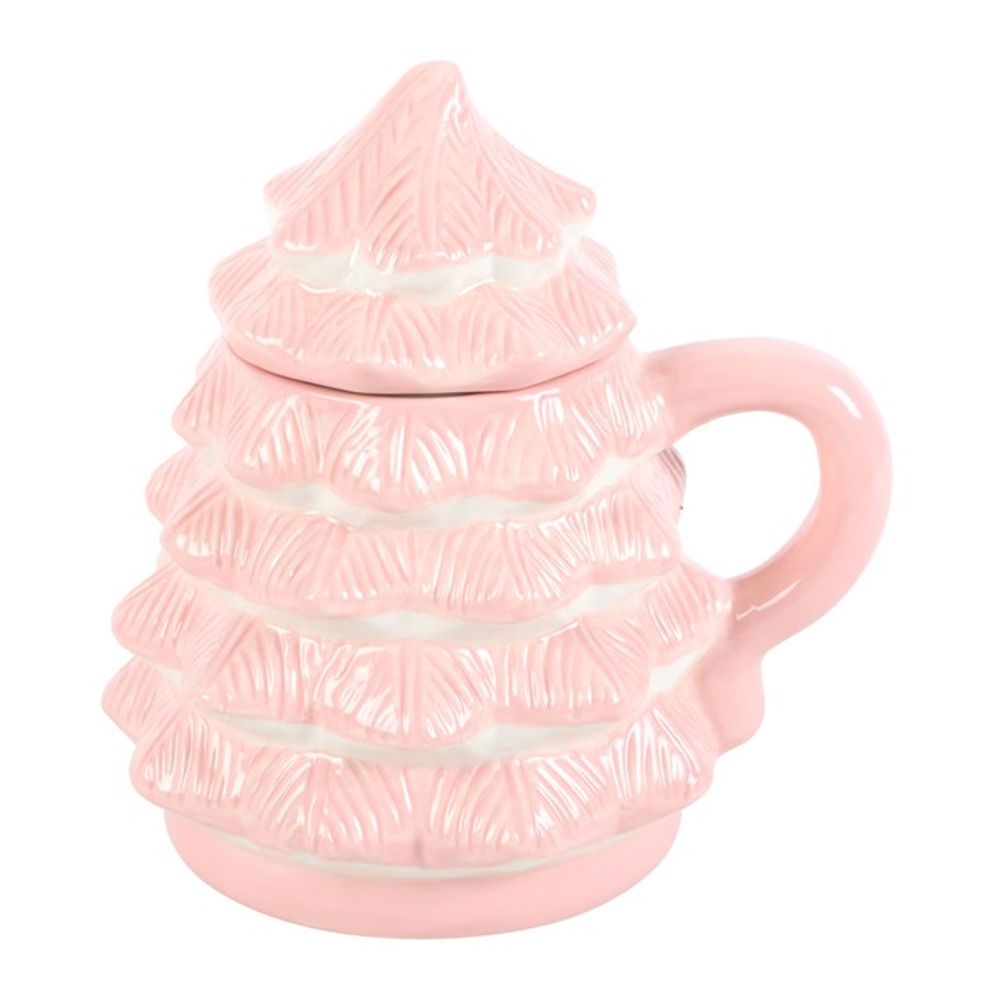 Pink Christmas Tree Shaped Mug N/A