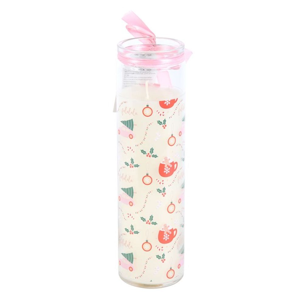 Sugarplum Fun Christmas Print Tube Candle N/A