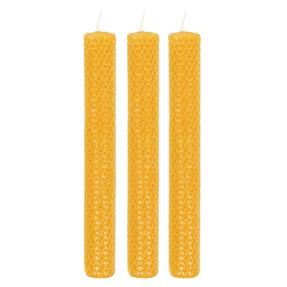 Set of 3 Beeswax Candles N/A