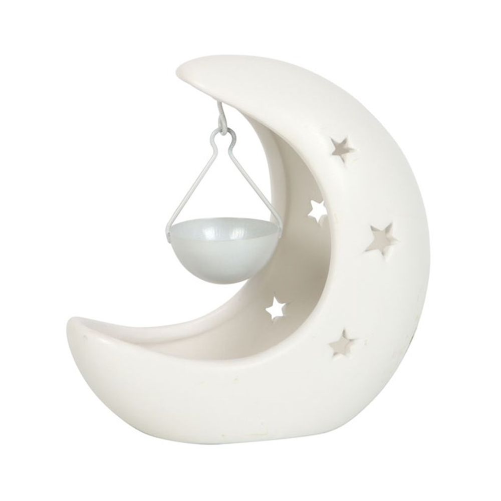 White Crescent Moon Hanging Oil Burner N/A