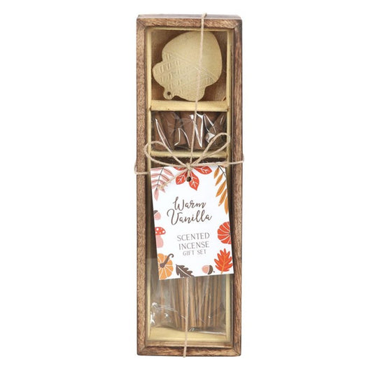 Autumn Acorn Warm Vanilla Incense Gift Set N/A