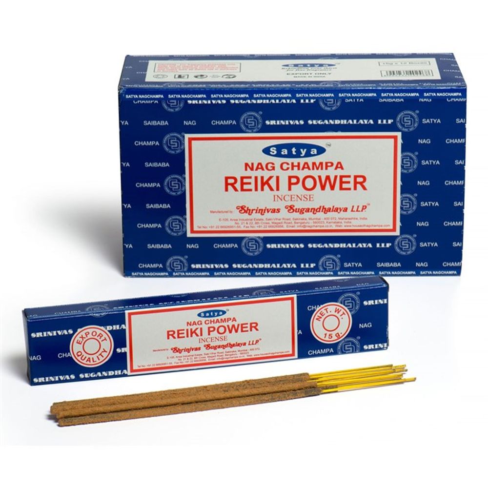 Set of 12 Packets of Reiki Power Incense Sticks by Satya N/A