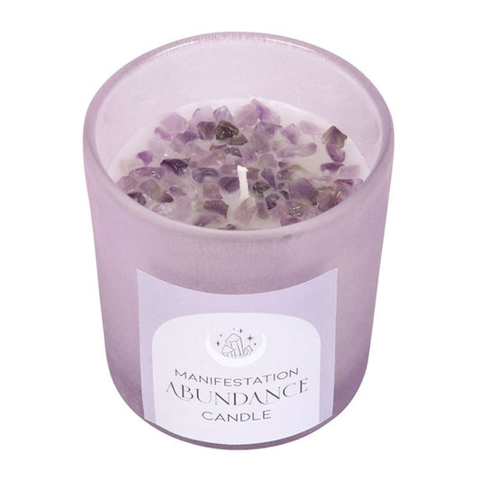 Abundance French Lavender Crystal Chip Candle N/A