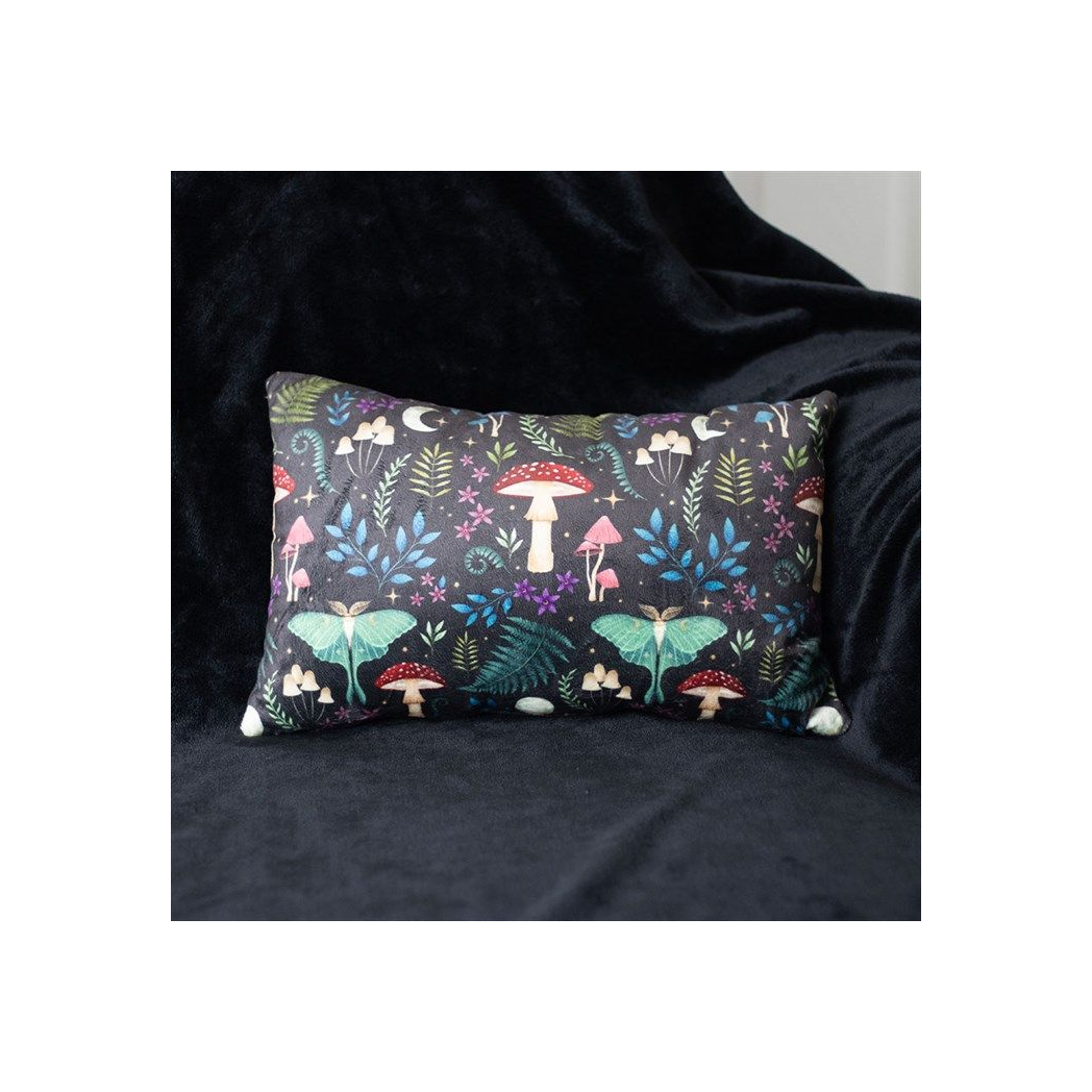 40cm Rectangular Dark Forest Print Cushion N/A