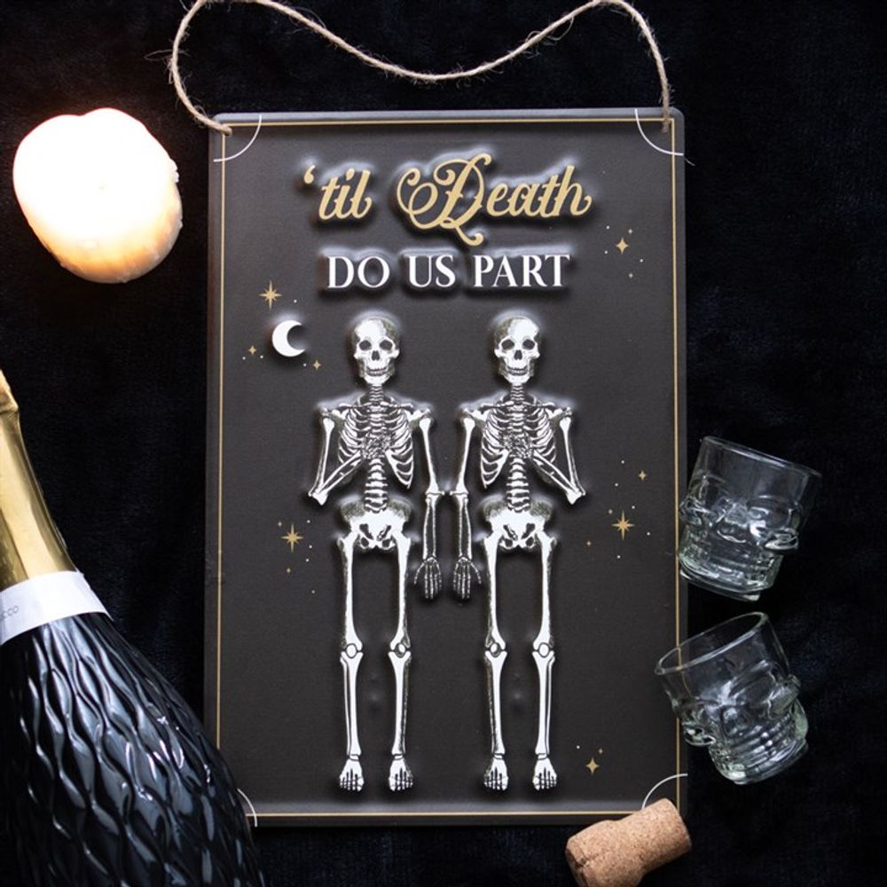 Til Death Do Us Part Hanging Metal Sign N/A