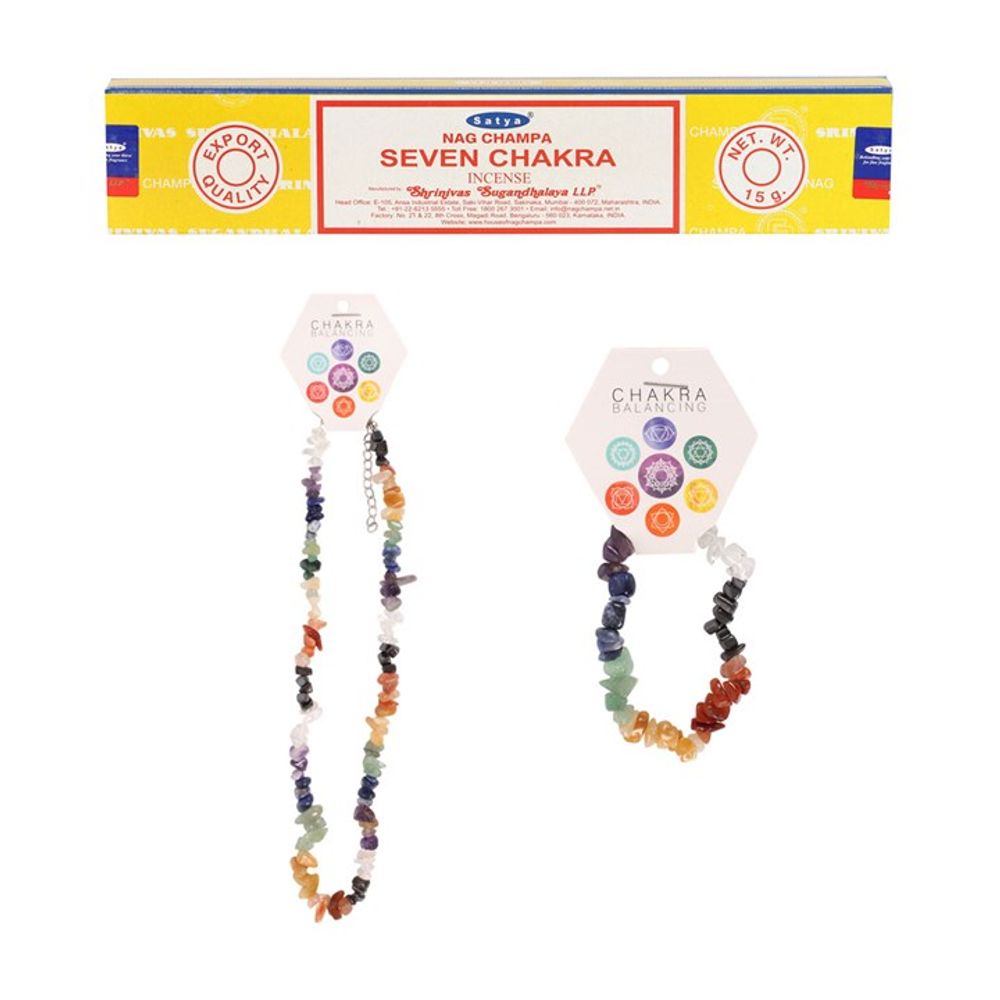 Chakra Crystal Chip Jewellery Gift Set N/A