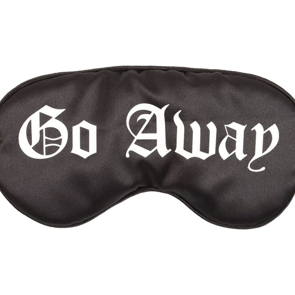 Go Away Gothic Satin Sleep Mask N/A