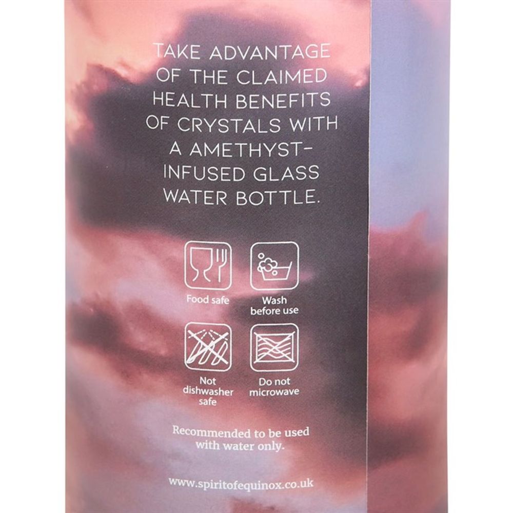 Amethyst Set Your Intention Glass Water Bottle N/A